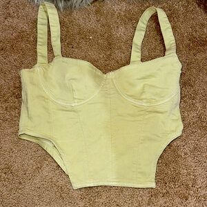 Zara mint green crop top size large with tags